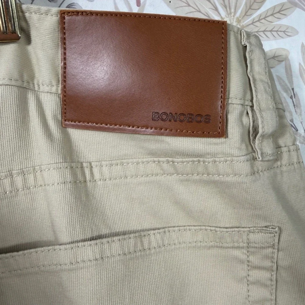 Bonobos Athletic Mens Khaki Tan Chino Pants Straight Leg‎ Cotton Stretch 34x34